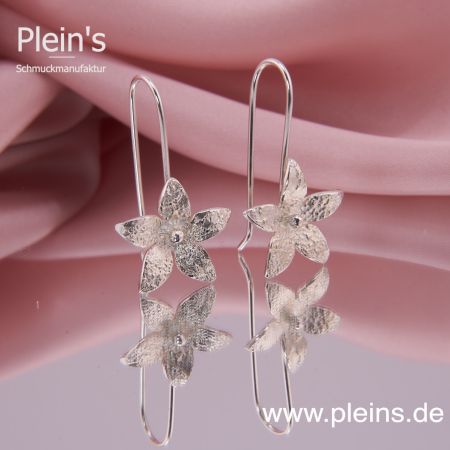 Ohrringe Blume Silber